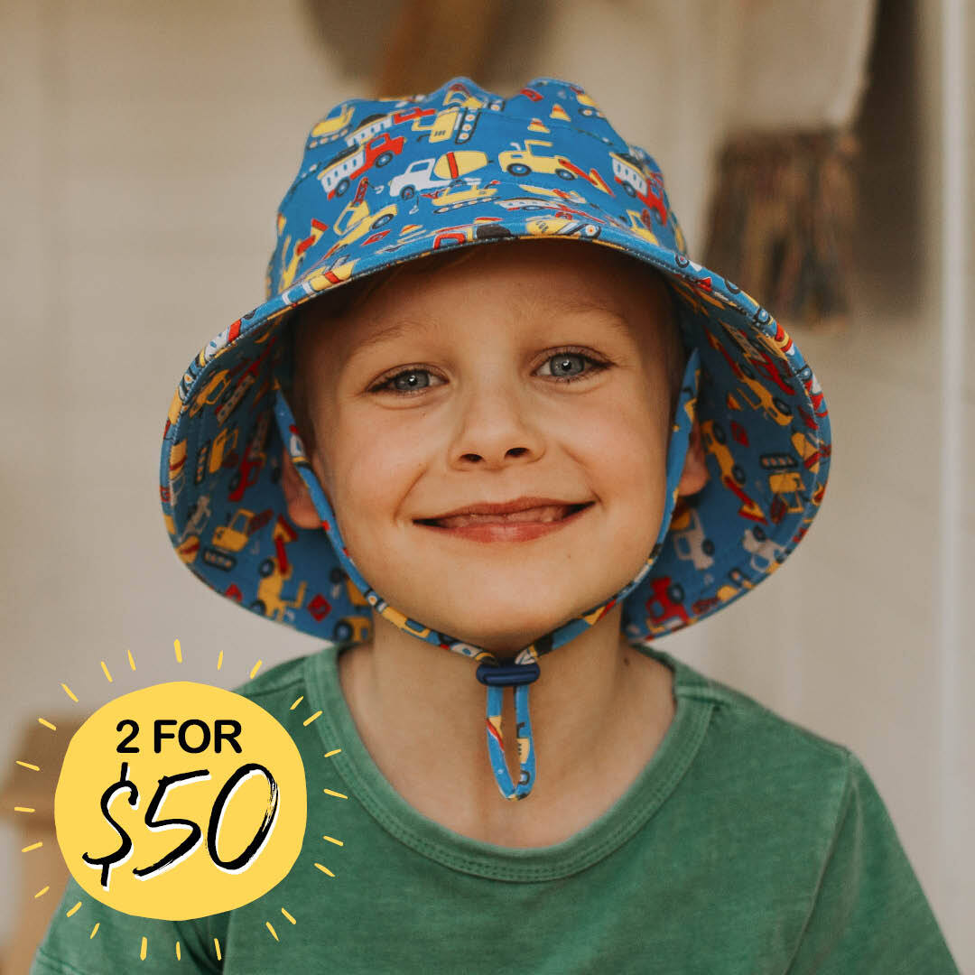 Boys Bucket Sun Hat with Strap Bedhead Hats Shop Online UPF 50