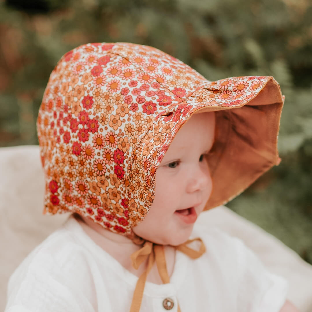 Bedhead Baby Sun Bonnets - Bonnet Hat with Strap for baby girls & boys  UPF50+ Sun Protection