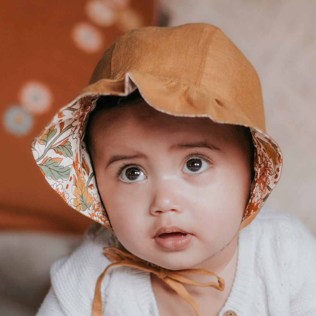 Bedhead Baby Sun Bonnets - Bonnet Hat with Strap for baby girls & boys  UPF50+ Sun Protection