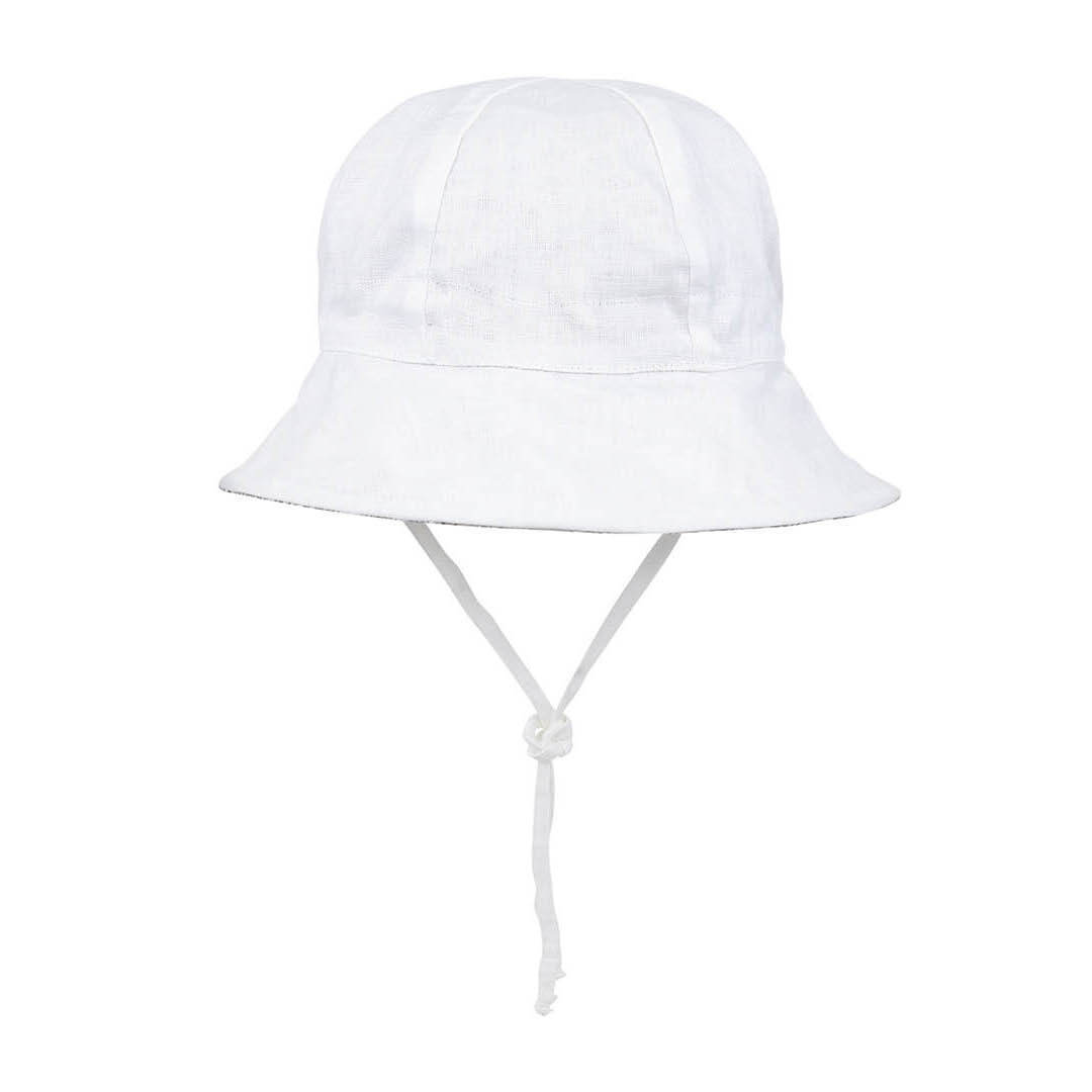 Bedhead Hats - Girls Linen Sun Hat with chin strap. UPF 50+ Sun Protection