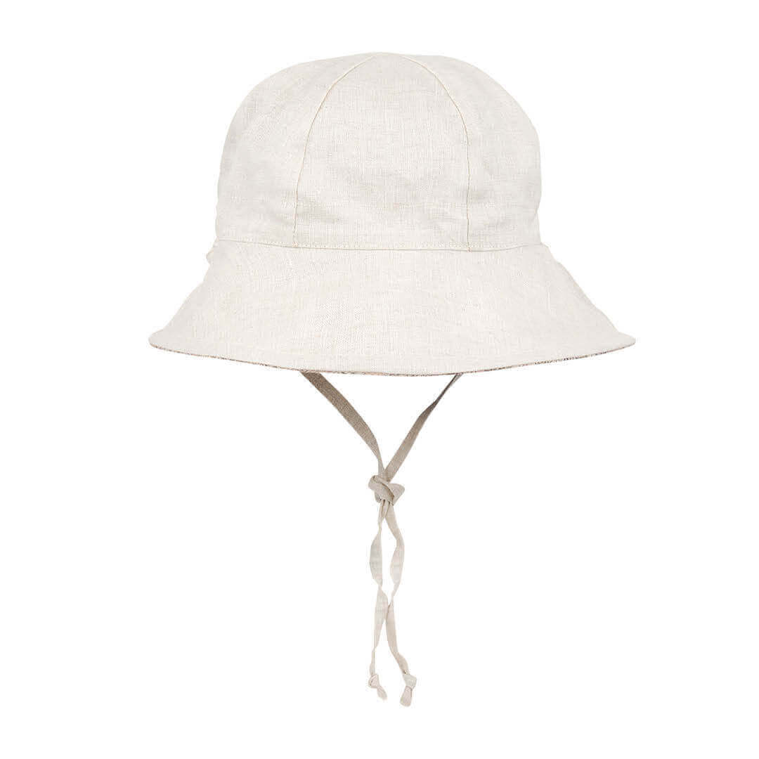 Bedhead Hats - Girls Linen Sun Hat with chin strap. UPF 50+ Sun Protection