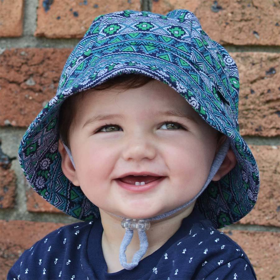 Boys Baby Bucket Sun Hat with Strap Bedhead Hats Shop Online UPF 50