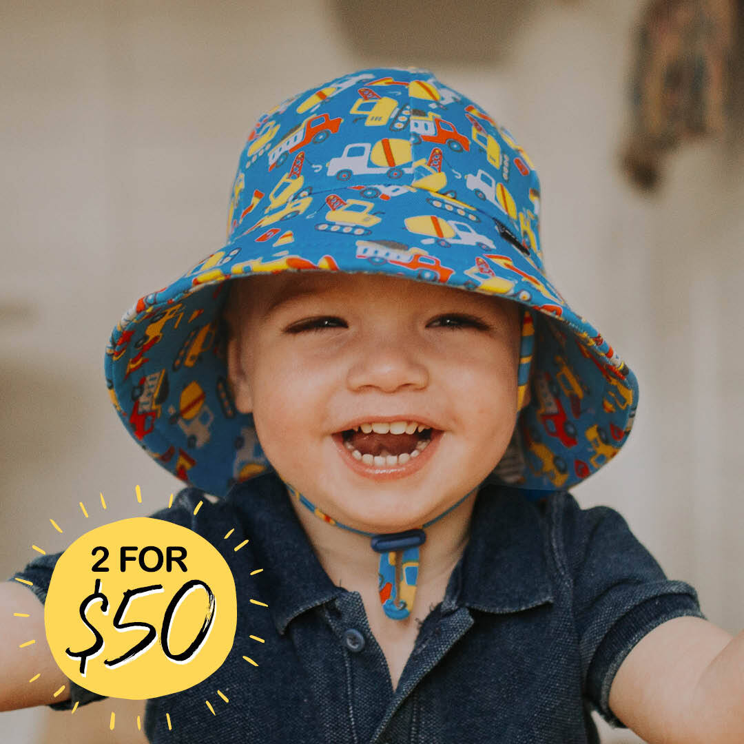 Bedhead Hats Boys Baby Bucket Sun Hat With Strap Shop Online Upf 50 Baby Kids Hats Australia