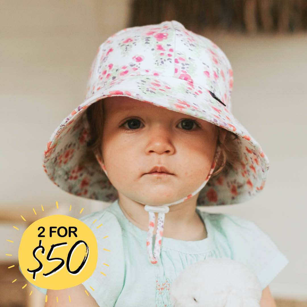 Bedhead Hats Girls Baby Bucket Sun Hat with Strap Shop Online UPF 50+ Baby & Kids Hats Australia