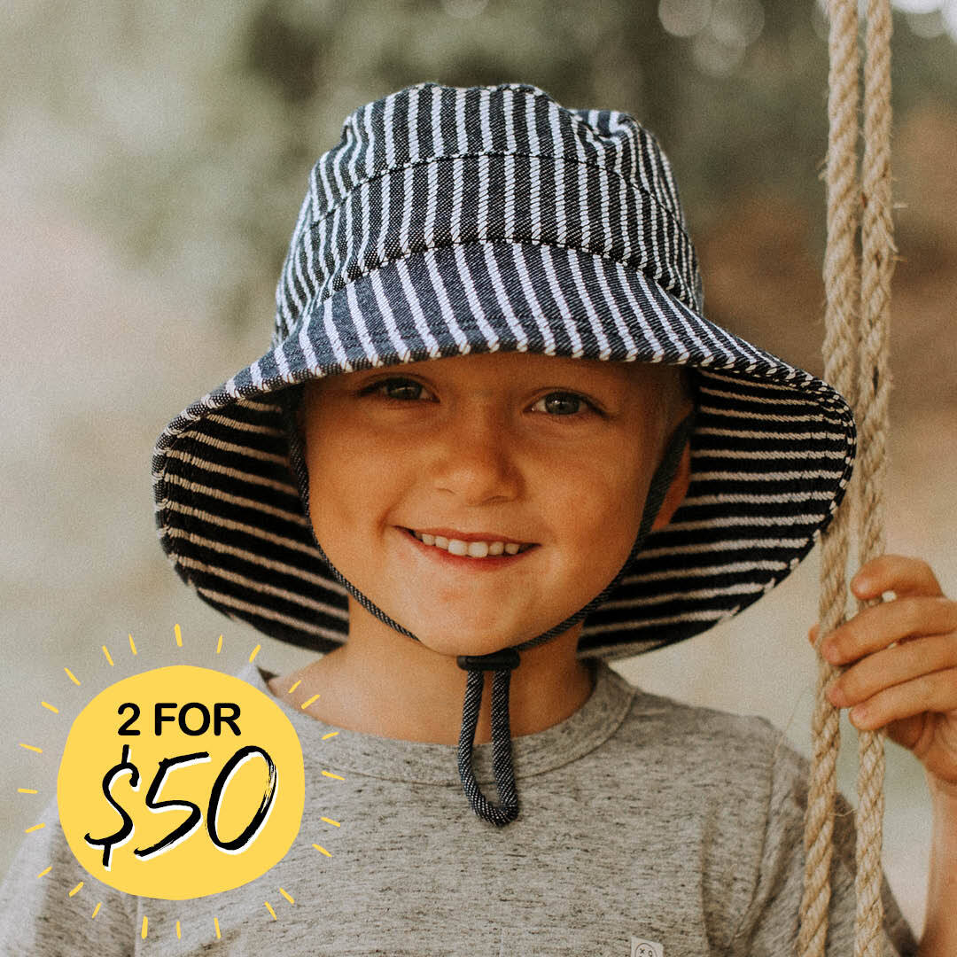 Kids Bucket Sun Hat with Strap Bedhead Hats Shop Online UPF 50