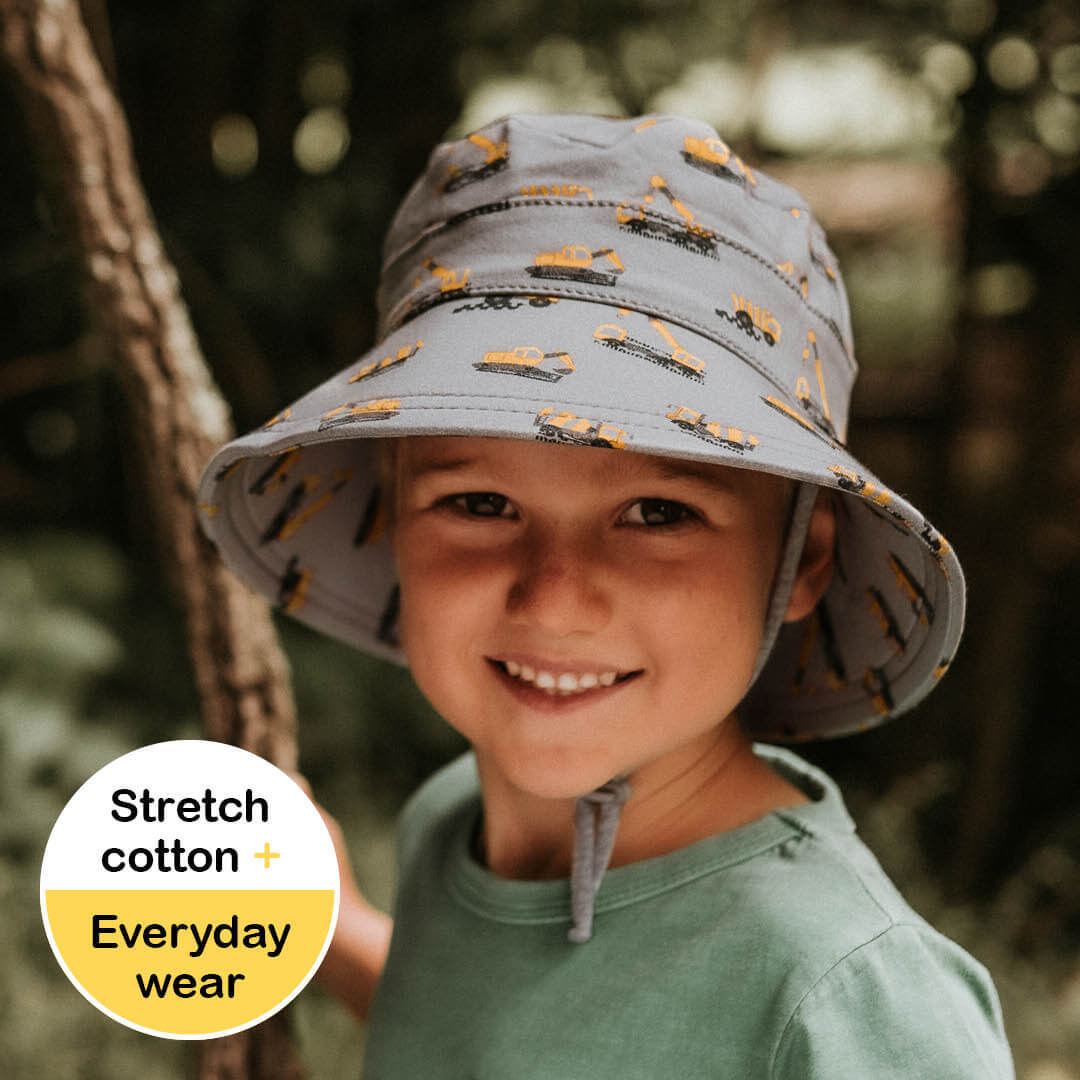 Boys Bucket Sun Hat with Strap 