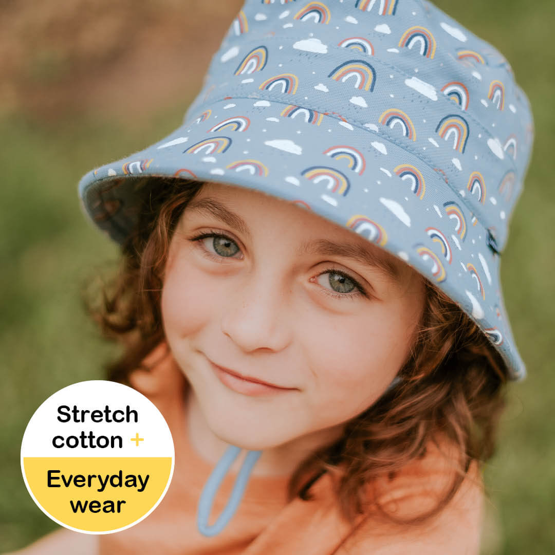 Kids Cotton Floppy Hats, Rainbow 50+ UPF