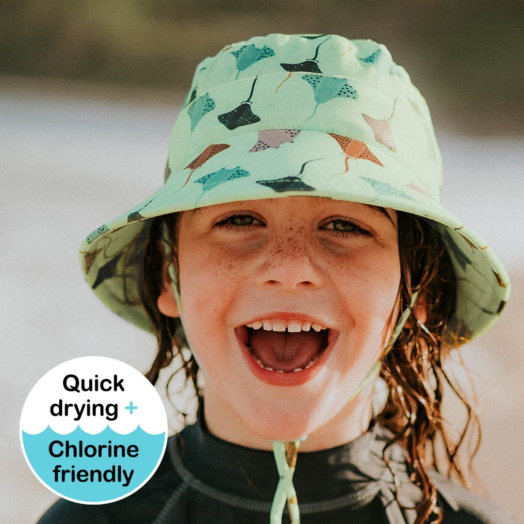 Kids Classic Swim Bucket Beach Hat Rays Bedhead Hats