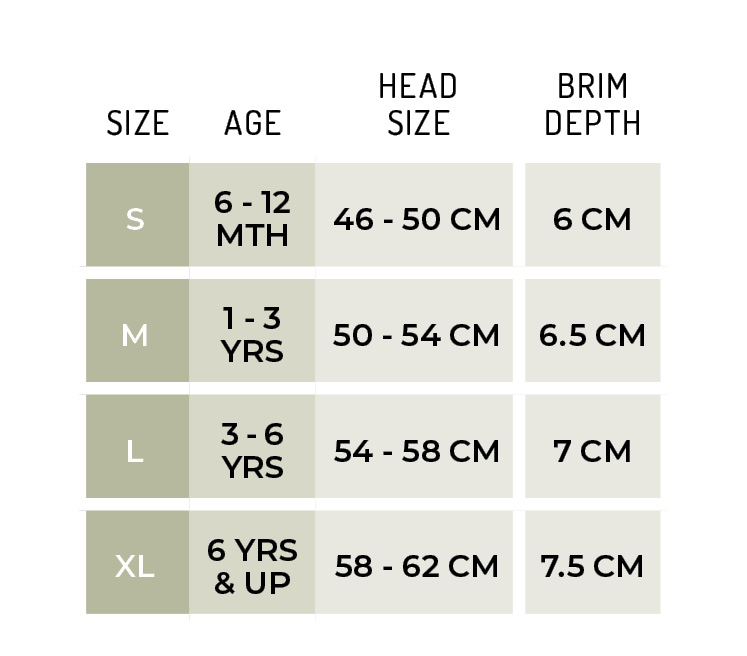 Bedhead hats Heritage collection - Explorer Classic Bucket sizing