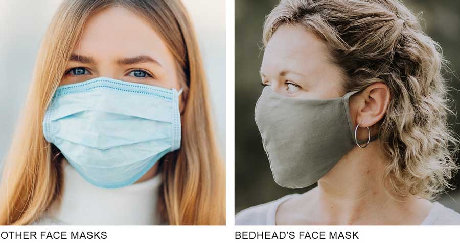 How is Bedhead's face mask design different?