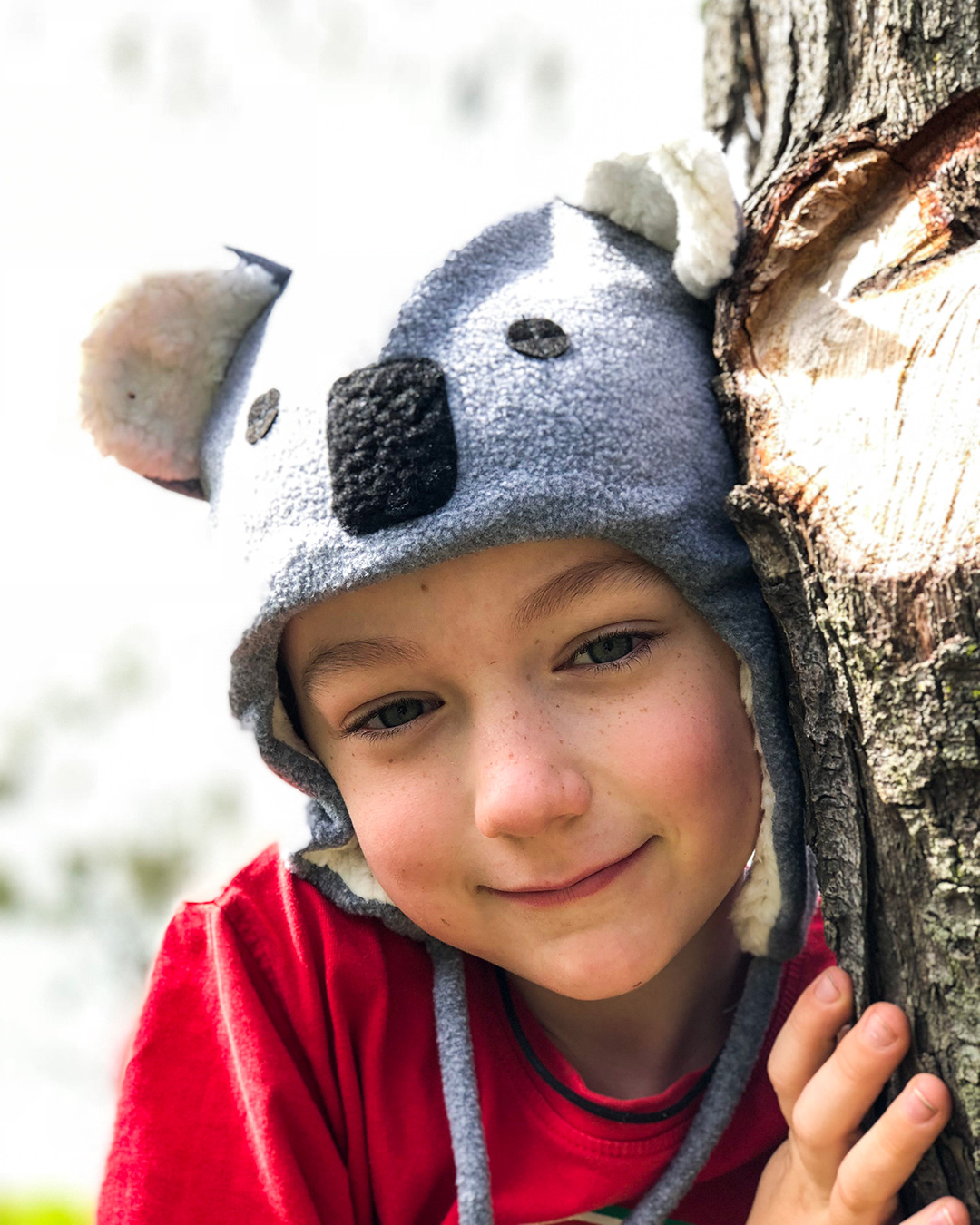 Boy wearing Bedhead Koala Fleecy Winter Beanie