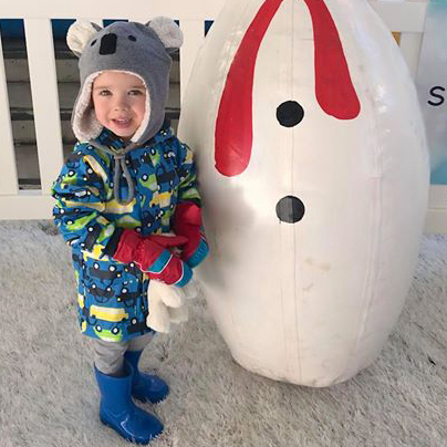 Toddler boy wearing Bedhead Koala Fleecy Beanie