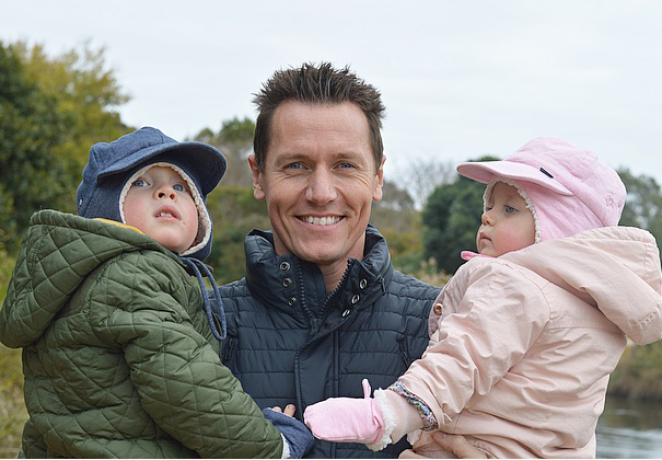 Dad with Kids wearing Bedhead Fleecy Legionnaires