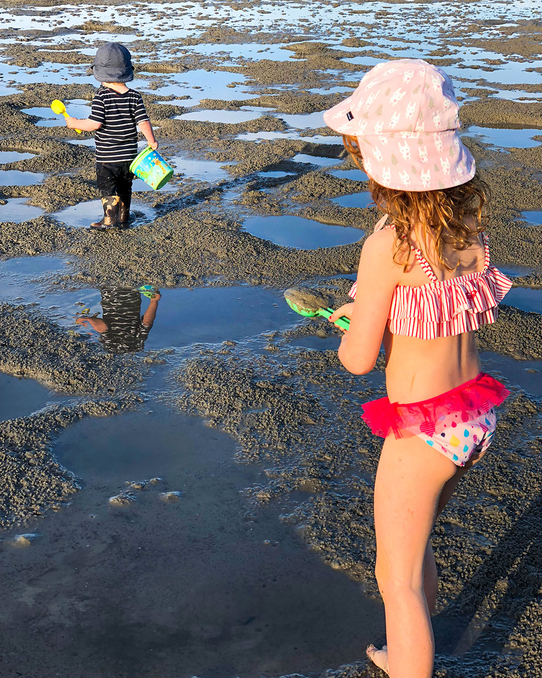 Siblings wearing Bedhead Hat Legionnaires