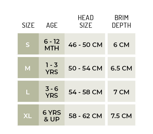 Bedhead hats Heritage collection - Explorer Classic Bucket size guide