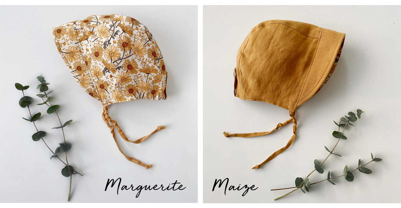 reversible eco-friendly linen hats for women and kids 