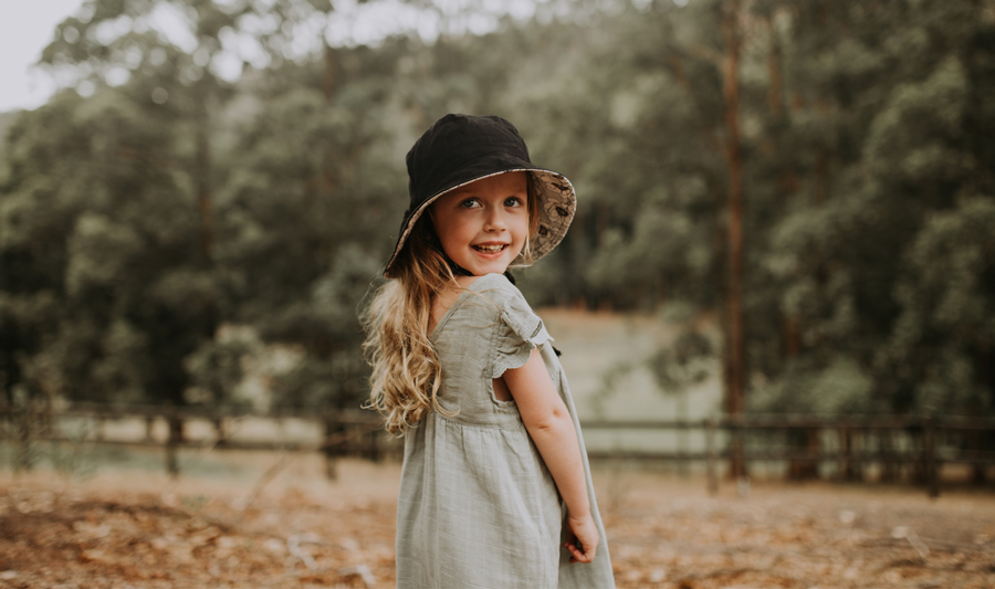 reversible eco-friendly linen hats for kids and women