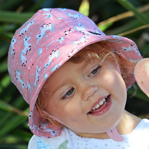 Girls Baby Bucket Hat 'Unicorn' Print