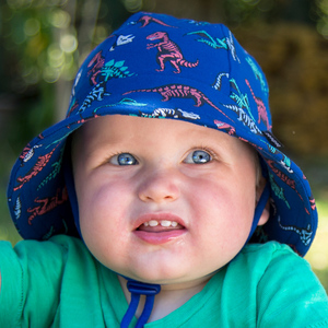 Boys Baby Bucket Hat 'Fossil' Print