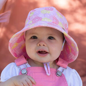 Girls Toddler Bucket Hat 'Rose' Print