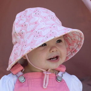 Girls Toddler Bucket Hat 'Swan' Print
