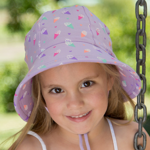 Girls Bucket Hat 'Ice Cream' Print
