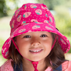 Girls Bucket Hat 'Strawberries' Print
