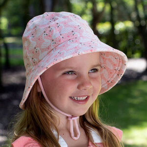 Girls Bucket Hat 'Swan' Print
