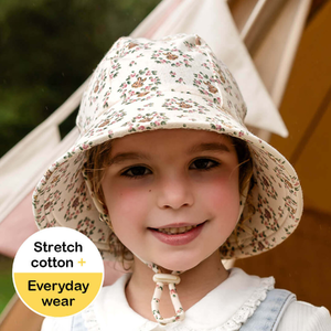 Kids Ponytail Bucket Sun Hat - Betsy