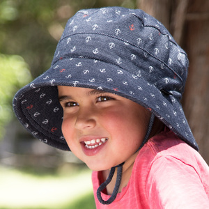 Kids Bucket Hat 'Anchor' Print