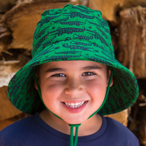Boys Bucket Hat 'Crocodile' Print