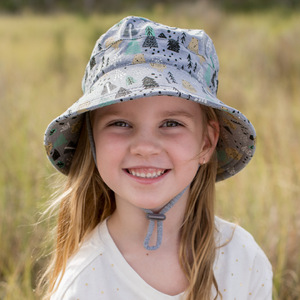 Kids Bucket Hat with Strap - Woods