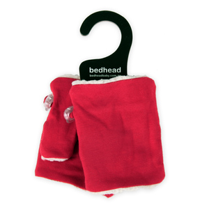 Fleecy Fingerless Kids Winter Mittens - Red