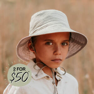  'Explorer' Kids Reversible Sun Hat - Leo / Moss