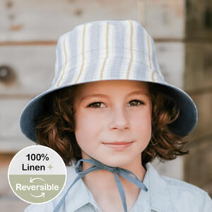  'Explorer' Kids Reversible Classic Bucket Hat - Spencer / Steele - 3-6 years / 54 - 58cm / L