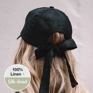 Adult Bow Tie Cap - Ebony - 60cm / Adult