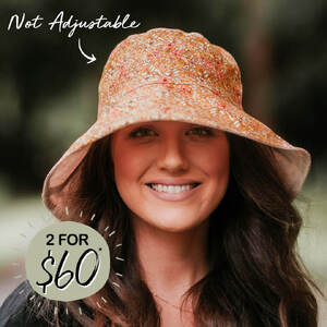 Vacationer' Reversible Ladies Sun Hat - Alice / Flax