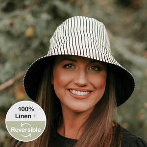  'Vacationer' Reversible Ladies Sun Hat - Bobbie / Ebony - 64 - 68cm / XL