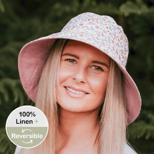  'Vacationer' Reversible Ladies Sun Hat - Chelsea / Rosa - 64 - 68cm / XL