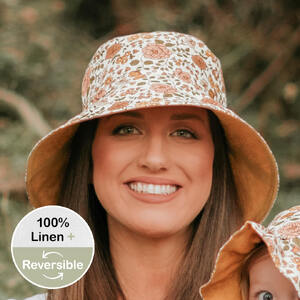  'Vacationer' Reversible Ladies Sun Hat - Marie / Maize - 52 - 56cm / S