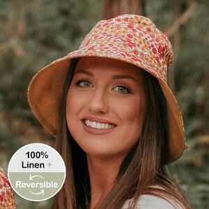  'Vacationer' Reversible Ladies Sun Hat - Melody / Maize - 52 - 56cm / S