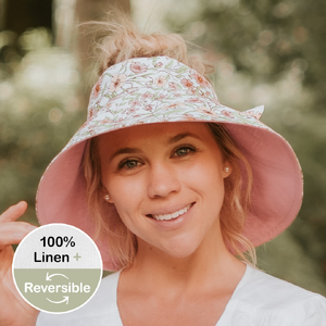  'Voyager' Ladies Wide Brimmed Sun Visor - Poppy / Rosa