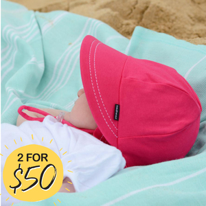 Legionnaire Hat with Strap - Bright Pink
