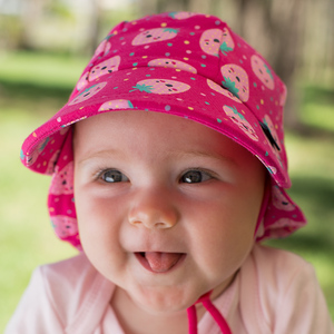 Girls Legionnaire Hat 'Strawberries' Print