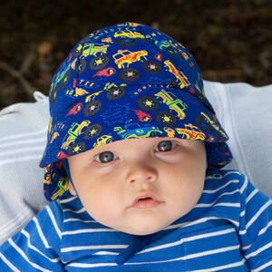 Boys Legionnaire Hat 'Monster Truck' Print
