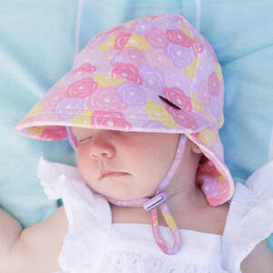 Girls Legionnaire Hat 'Rose' Print