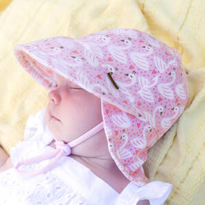 Girls Legionnaire Hat 'Swan' Print
