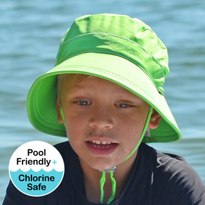 Boys UPF50+ Bucket Swim Hat - Lime