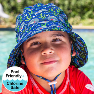 Kids Beach Hat Bucket UPF50+ Whale