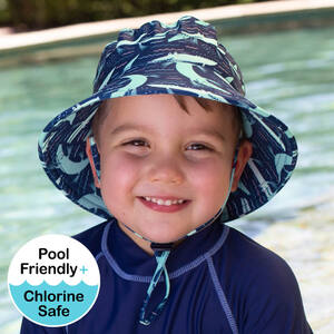 Boys Beach Hat Bucket UPF50+ 'Crocodile' Print